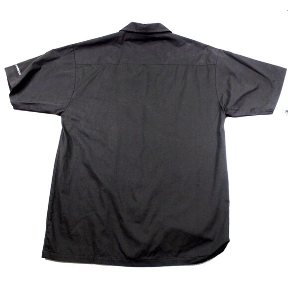 Mens TMR Tri-Mountain Racewear Black Button-Up Shirt W/ Scat Pack Logo & Striped - Picture 7 of 9